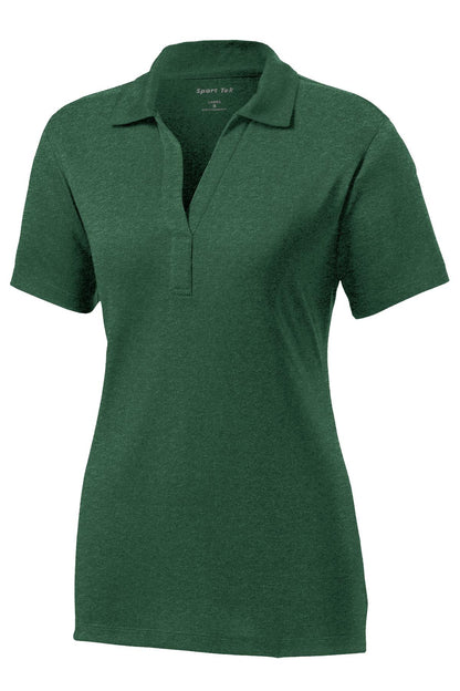 Sport-Tek Women's Heather Contender Polo. LST660 Forest Green Heather