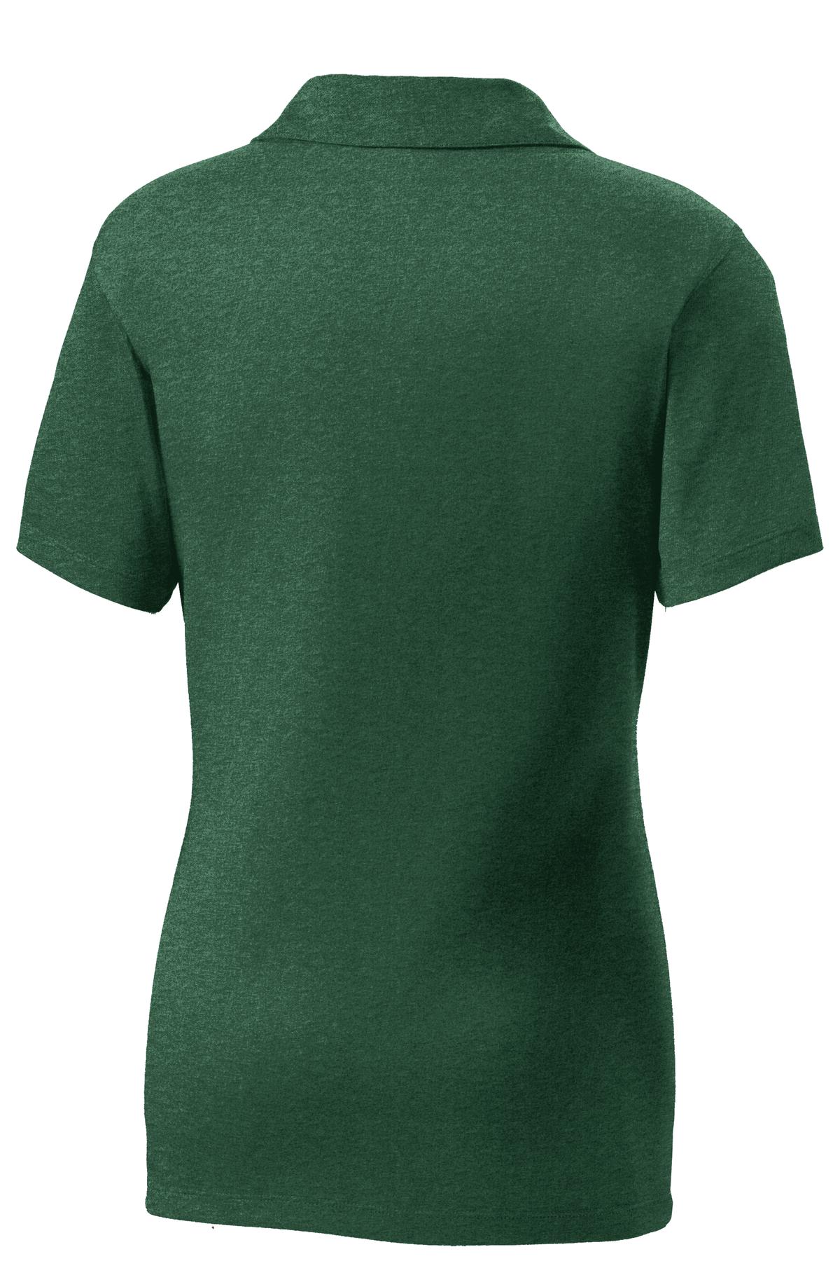 Sport-Tek Women's Heather Contender Polo. LST660 Forest Green Heather
