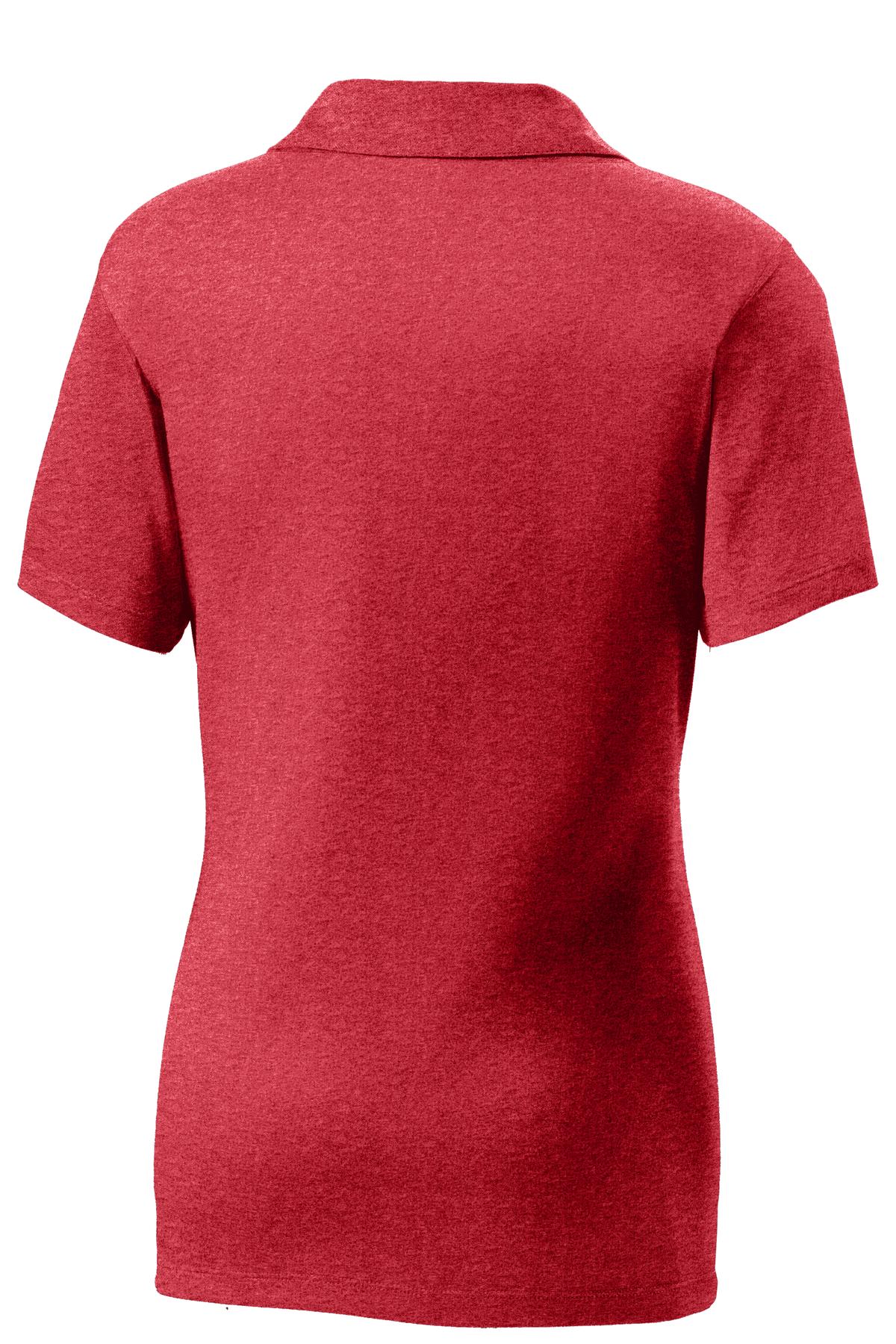Sport-Tek Women's Heather Contender Polo. LST660 Scarlet Heather