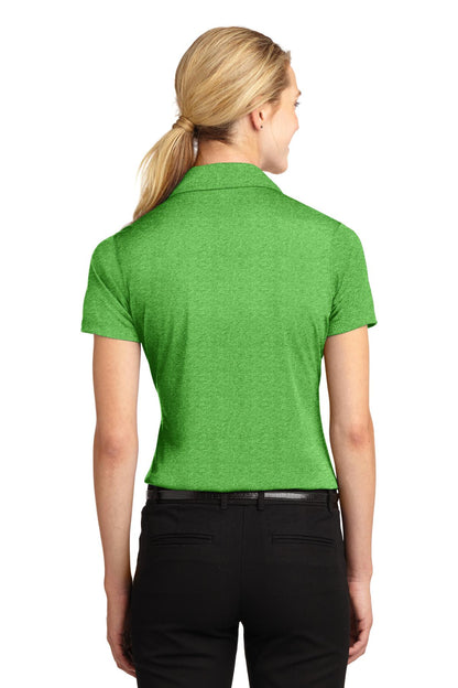 Sport-Tek Women's Heather Contender Polo. LST660 Turf Green Heather