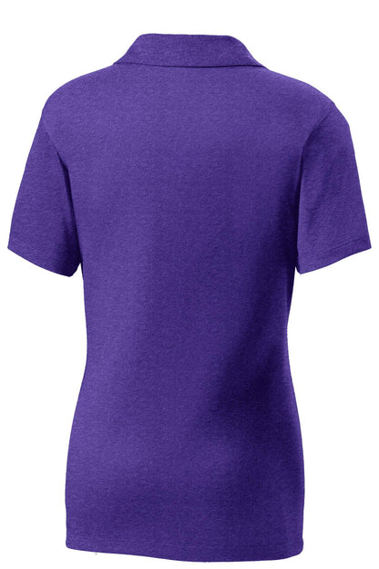 Sport-Tek Women's Heather Contender Polo. LST660 Varsity Purple Heather