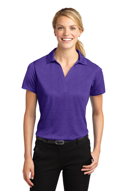 Sport-Tek Women's Heather Contender Polo. LST660 Varsity Purple Heather