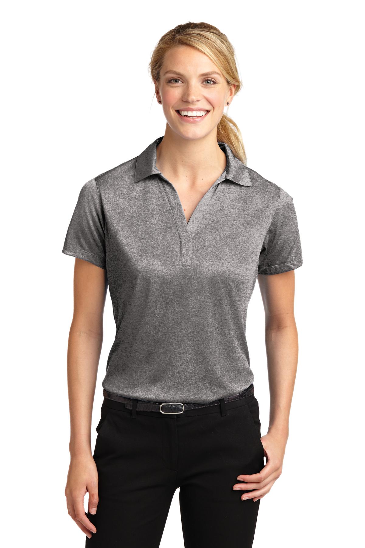 Sport-Tek Women's Heather Contender Polo. LST660 Vintage Heather