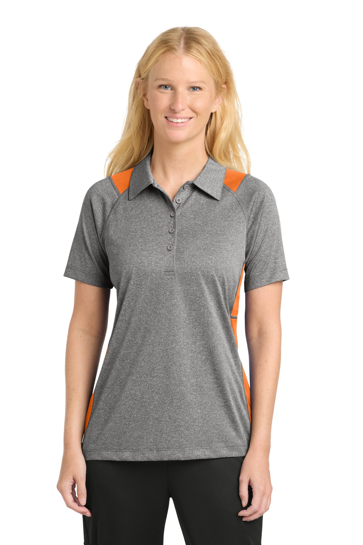 Sport-Tek Women's Heather Colorblock Contender Polo LST665