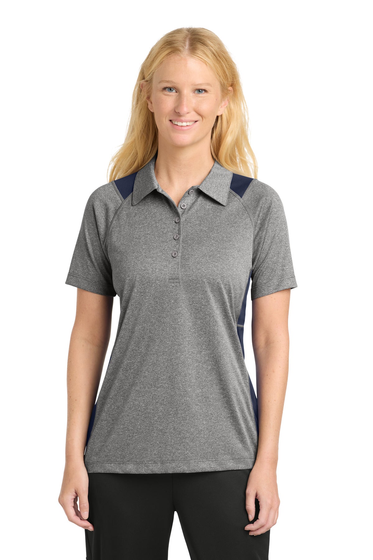 Sport-Tek Women's Heather Colorblock Contender Polo LST665