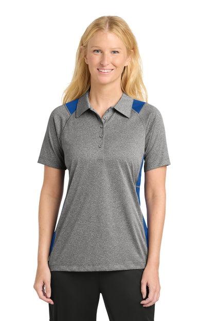 Sport-Tek Women's Heather Colorblock Contender Polo LST665