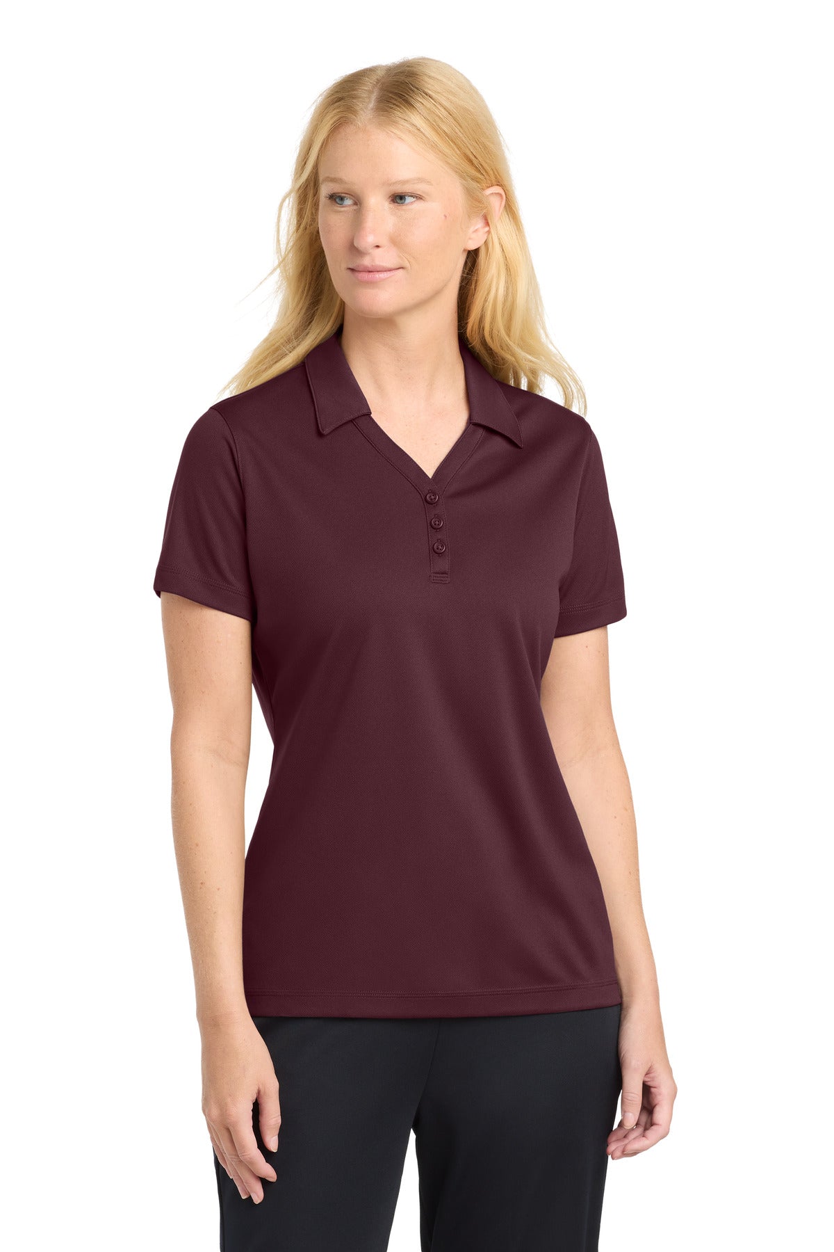 Sport-Tek Women's PosiCharge Micro-Mesh Polo LST680 Maroon