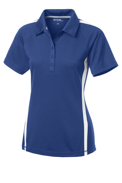 Sport-Tek Women's PosiCharge Micro-Mesh Colorblock Polo. LST685 True Royal/ White