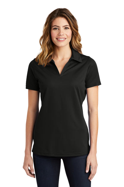 Sport-Tek Women's PosiCharge Active Textured Polo. LST690 Black