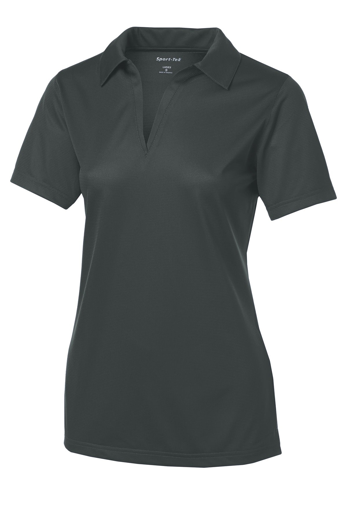 Sport-Tek Women's PosiCharge Active Textured Polo. LST690 Iron Grey