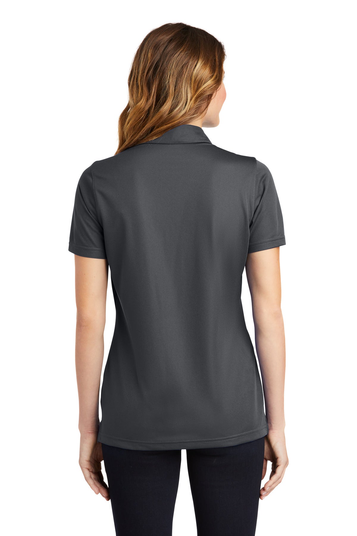 Sport-Tek Women's PosiCharge Active Textured Polo. LST690 Iron Grey
