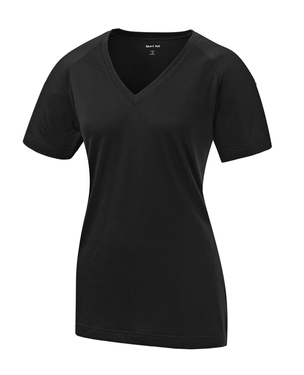 Sport-Tek Women's Ultimate Performance V-Neck. LST700 Black