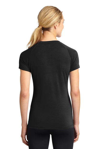 Sport-Tek Women's Ultimate Performance V-Neck. LST700 Black