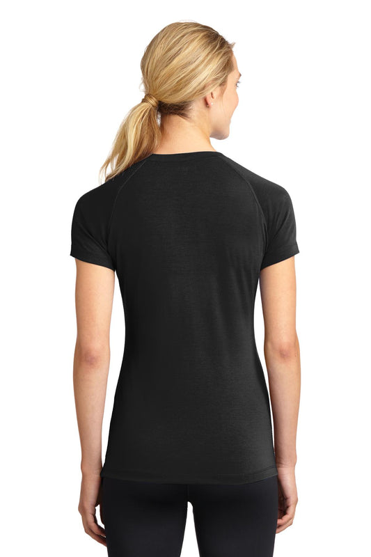 Sport-Tek Women's Ultimate Performance V-Neck. LST700 Black