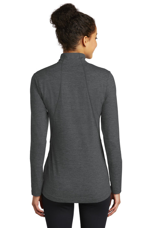 Sport-Tek Women's Exchange 1.5 Long Sleeve 1/2-Zip LST711 Graphite Heather