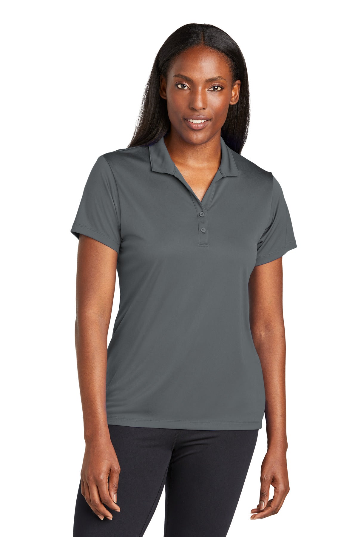 Sport-Tek Women's PosiCharge Re-Compete Polo LST725 Iron Grey