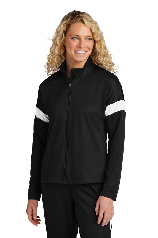Sport-Tek Women's Travel Full-Zip Jacket LST800 Black/ White