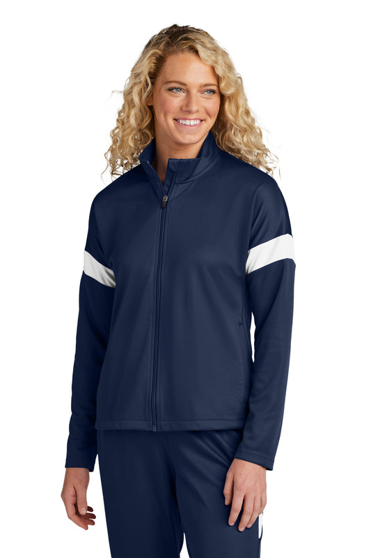 Sport-Tek Women's Travel Full-Zip Jacket LST800 True Navy/ White