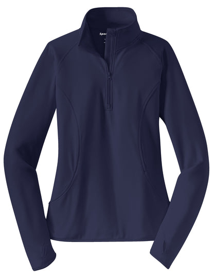 Sport-Tek Women's Sport-Wick Stretch 1/4-Zip Pullover. LST850 True Navy