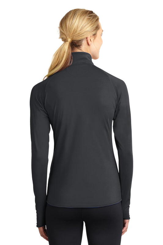 Sport-Tek Women's Sport-Wick Stretch 1/4-Zip Pullover. LST850 Charcoal Grey