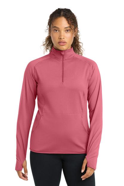 Sport-Tek Women's Sport-Wick Stretch 1/4-Zip Pullover
