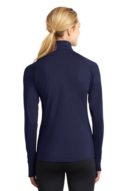 Sport-Tek Women's Sport-Wick Stretch 1/4-Zip Pullover. LST850 True Navy