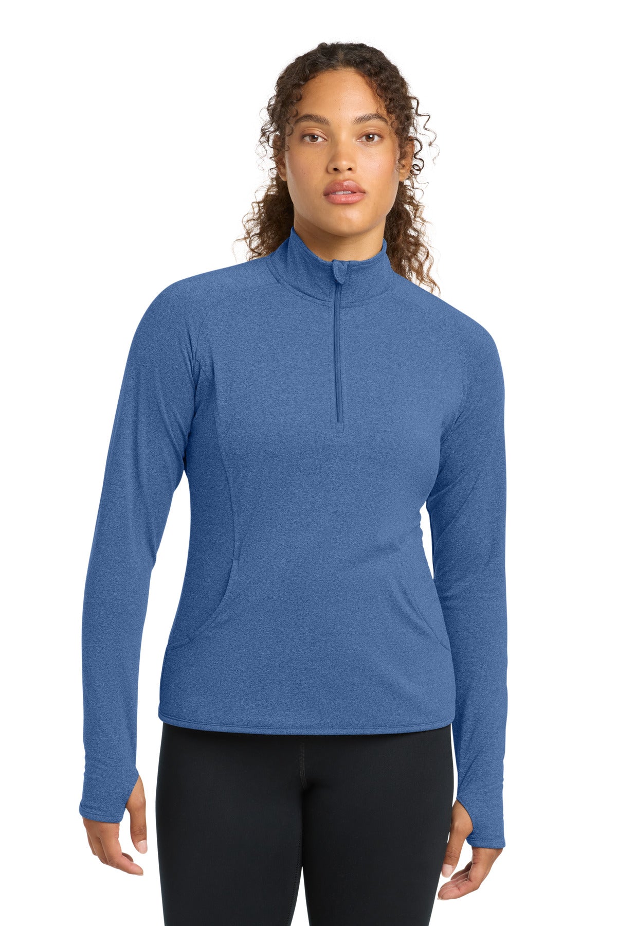 Sport-Tek Women's Sport-Wick Stretch 1/4-Zip Pullover LST850 True Royal Heather