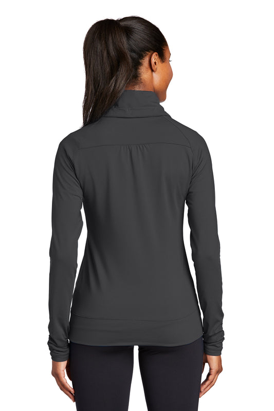 Sport-Tek Women's Sport-Wick Stretch Full-Zip Jacket. LST852 Charcoal Grey