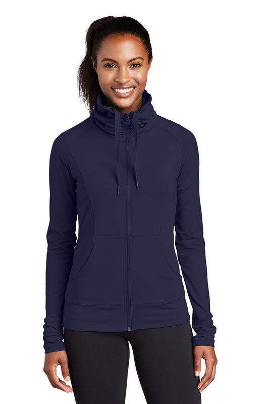 Sport-Tek Women's Sport-Wick Stretch Full-Zip Jacket. LST852 True Navy
