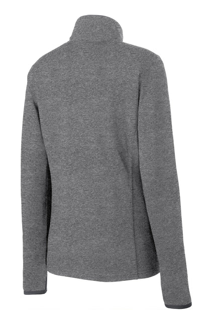 Sport-Tek Women's Sport-Wick Stretch Contrast Full-Zip Jacket.  LST853 Charcoal Grey Heather/ Charcoal Grey