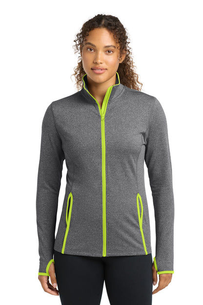 Sport-Tek Women's Sport-Wick Stretch Contrast Full-Zip Jacket LST853