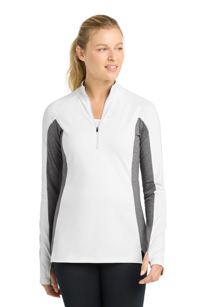 Sport-Tek Women's Sport-Wick Stretch Contrast 1/4-Zip Pullover LST854