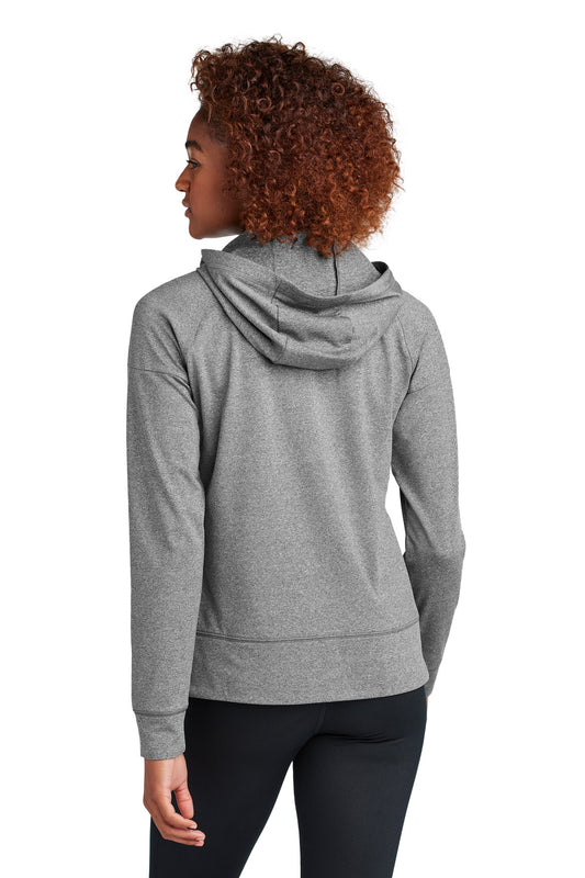 Sport-Tek Women's Sport-Wick Stretch 1/2-Zip Hoodie LST856 Charcoal Grey Heather