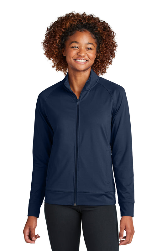 Sport-Tek Women's Sport-Wick Stretch Full-Zip Cadet Jacket LST857 True Navy