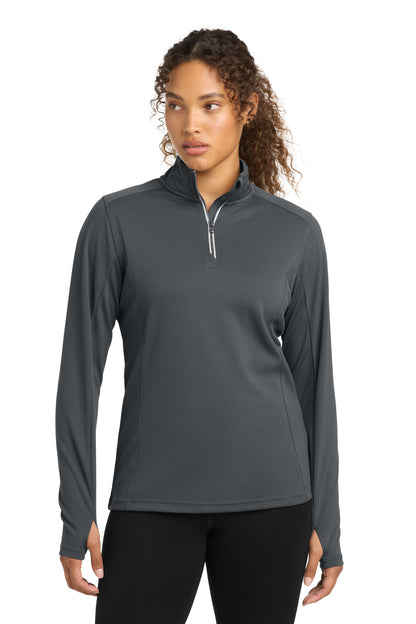 Sport-Tek Women's Sport-Wick Textured 1/4-Zip Pullover