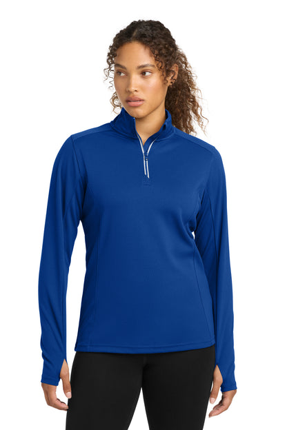 Sport-Tek Women's Sport-Wick Textured 1/4-Zip Pullover