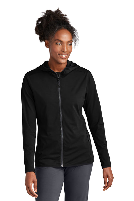 Sport-Tek Women's Circuit Hooded Full-Zip LST870 Deep Black