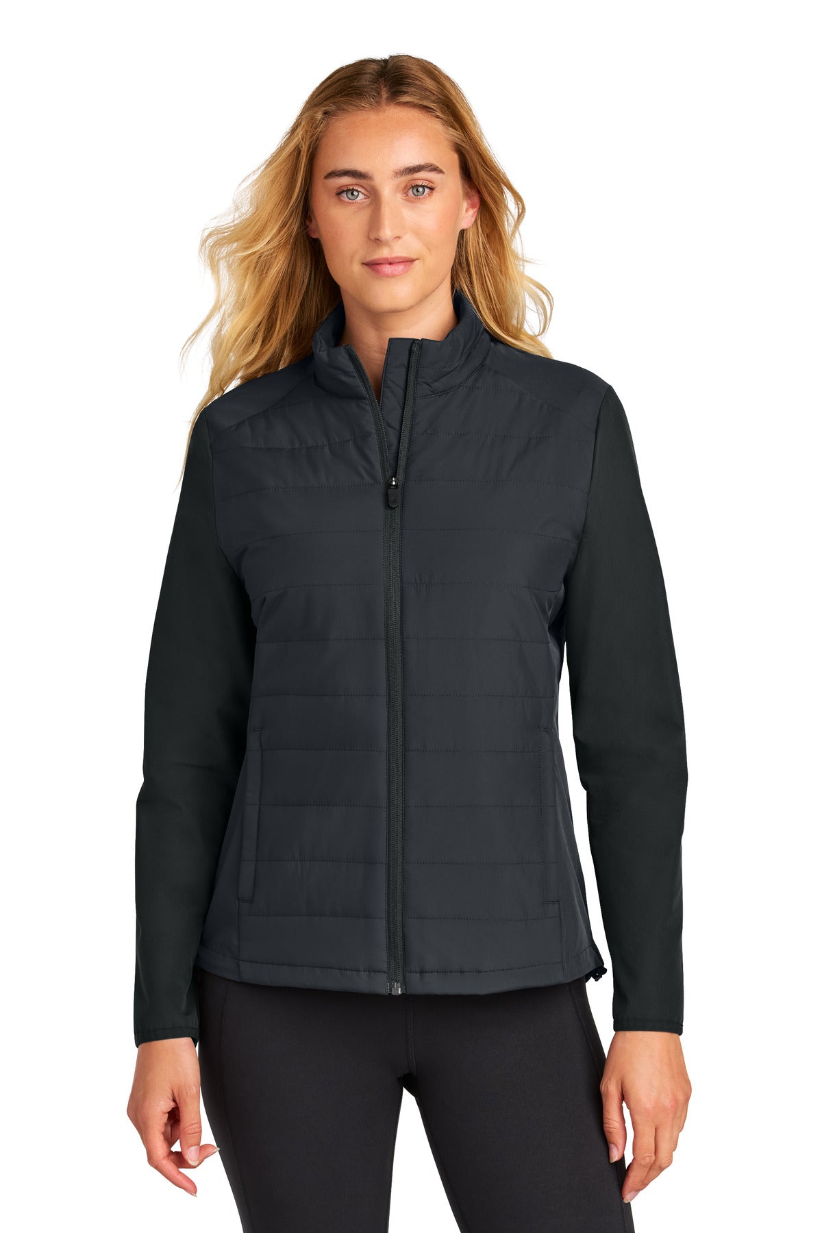 Sport-Tek Women's Teknical Hybrid Jacket LST940 Black