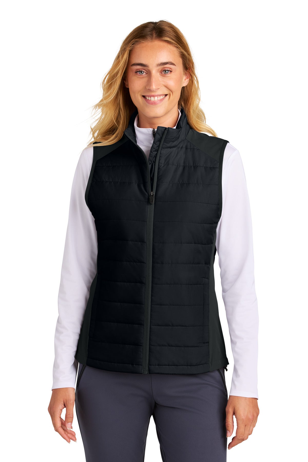 Sport-Tek Women's Teknical Hybrid Vest LST941 Black