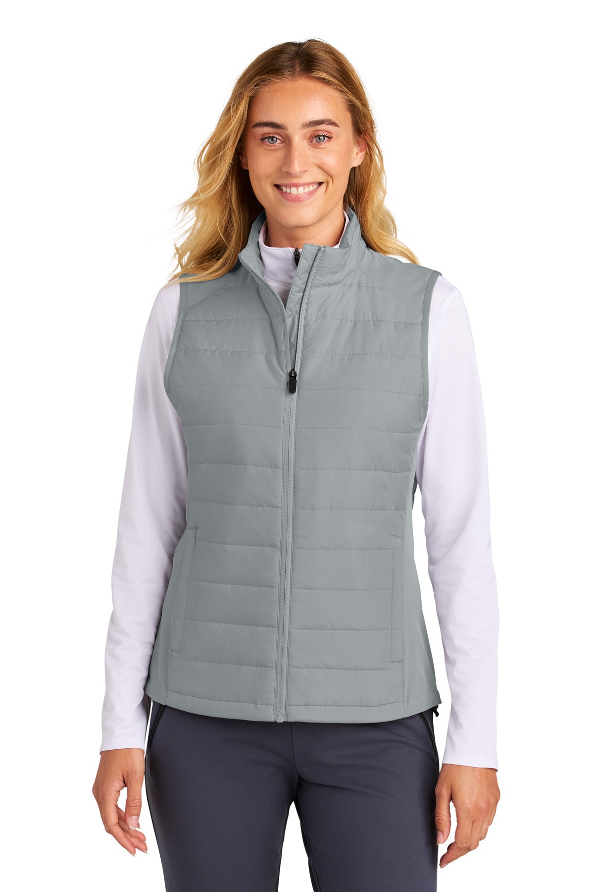 Sport-Tek Women's Teknical Hybrid Vest LST941 Silver