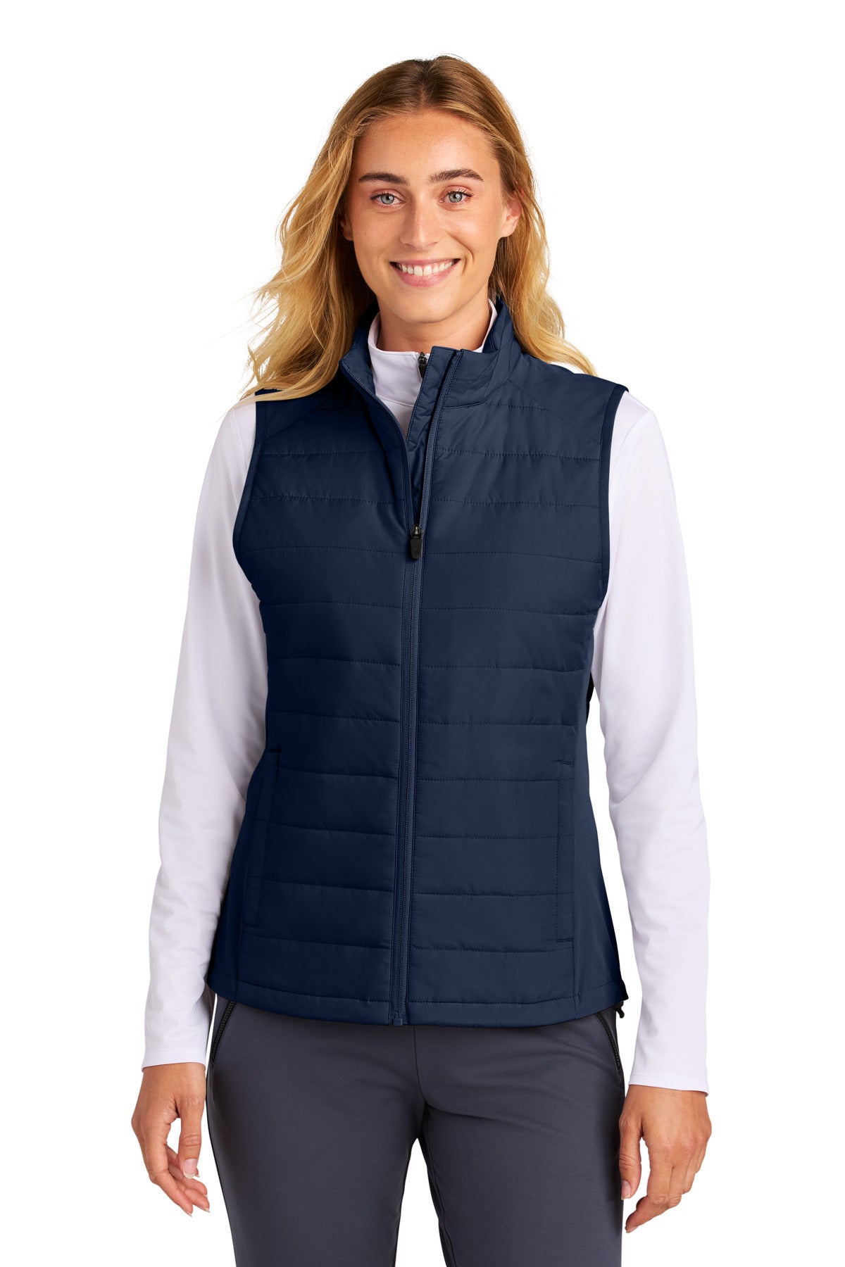 Sport-Tek Women's Teknical Hybrid Vest LST941 True Navy