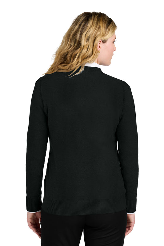 Port Authority Women's Easy Care V-Neck Sweater LSW2850 Deep Black