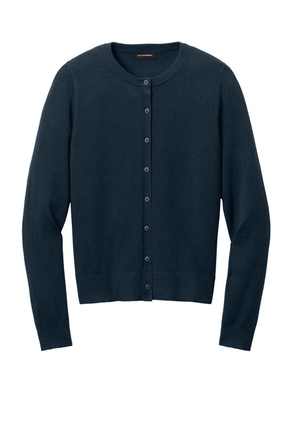 Port Authority Women's Easy Care Crewneck Cardigan Sweater LSW2870 River Blue Navy