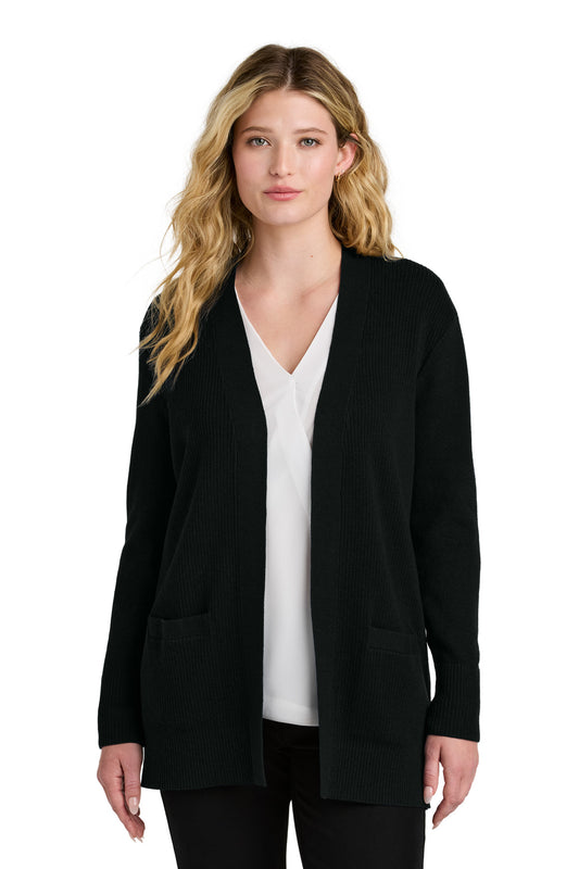 Port Authority Women's Easy Care Open-Front Cardigan Sweater LSW2890 Deep Black