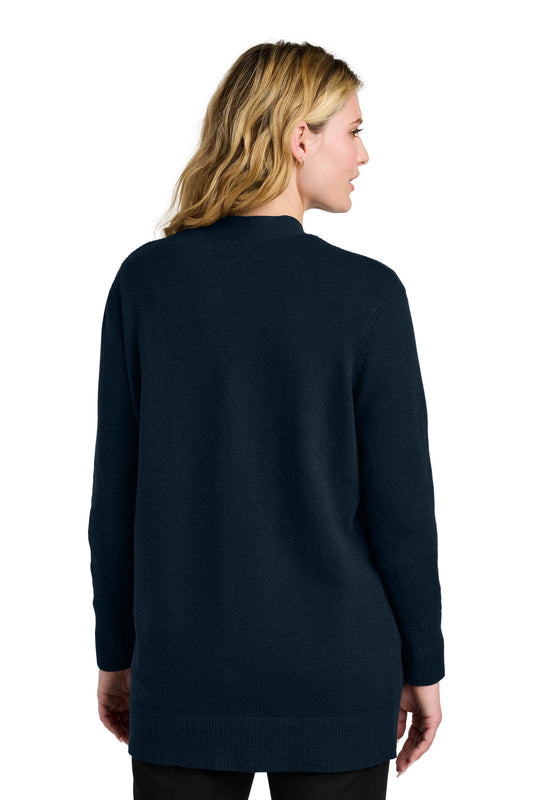 Port Authority Women's Easy Care Open-Front Cardigan Sweater LSW2890 River Blue Navy