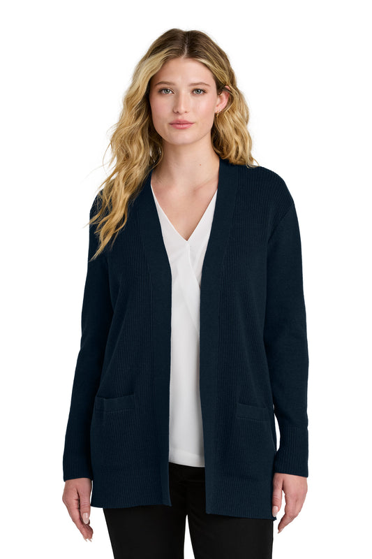 Port Authority Women's Easy Care Open-Front Cardigan Sweater LSW2890 River Blue Navy
