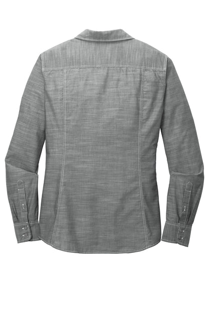 Port Authority Women's Slub Chambray Shirt. LW380 Grey