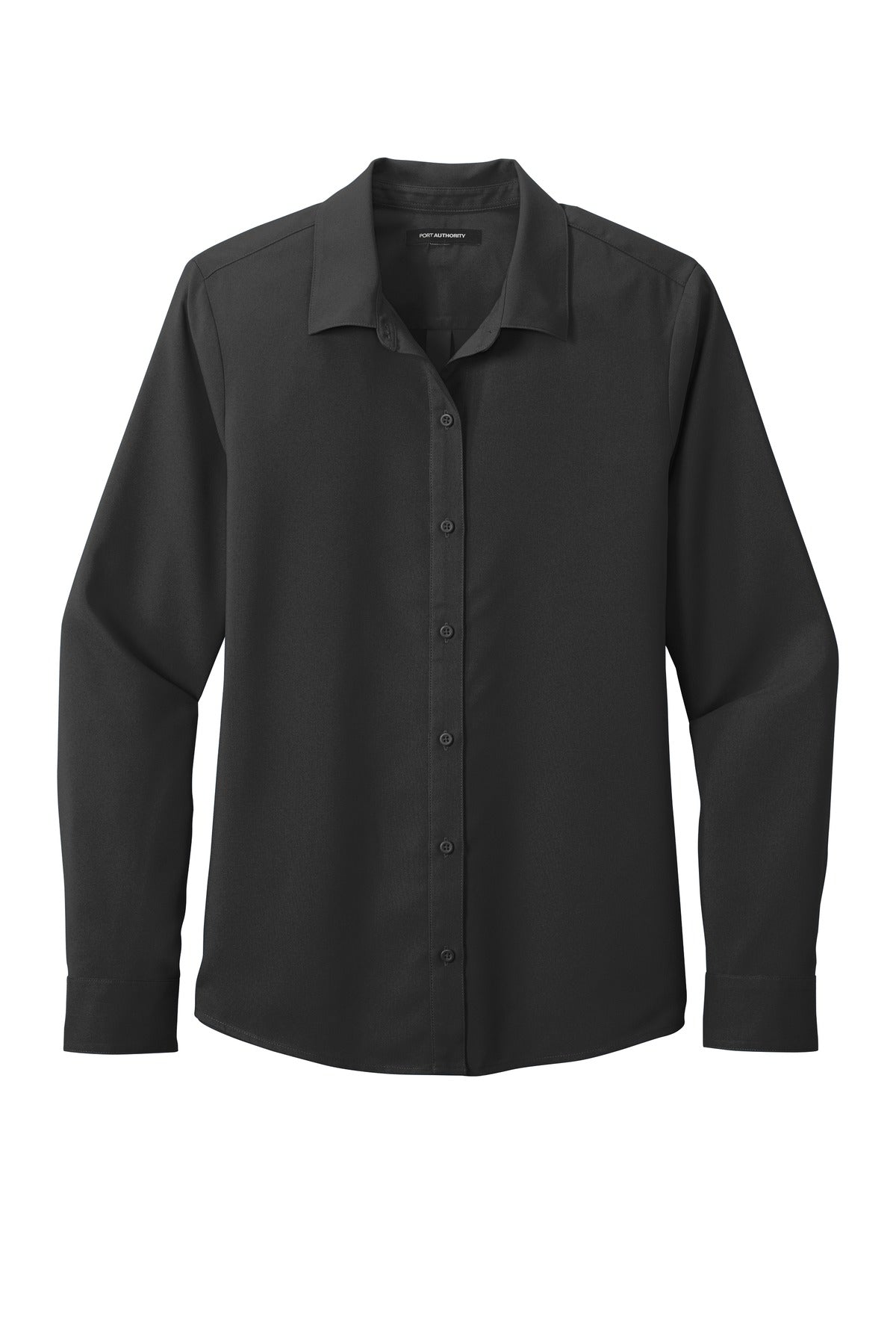 Port Authority Women's Long Sleeve Performance Staff Shirt LW401 Black