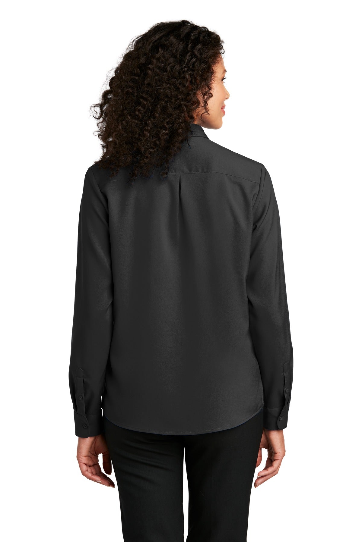 Port Authority Women's Long Sleeve Performance Staff Shirt LW401 Black