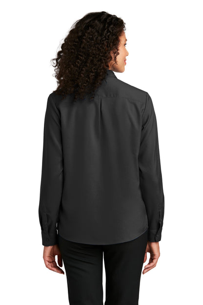 Port Authority Women's Long Sleeve Performance Staff Shirt LW401 Black